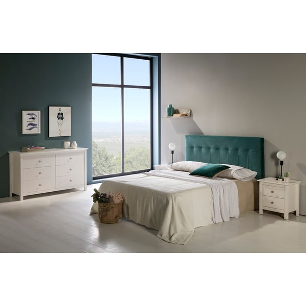 Biała niska komoda z litego drewna sosnowego 130x80 cm Berna – Marckeric-image-1