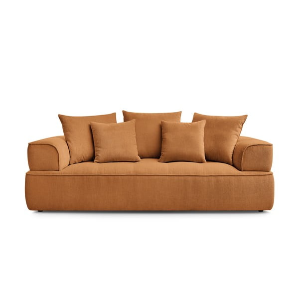 Musztardowa sofa z tkaniny szenilowej 237 cm Whesley – Bobochic Paris