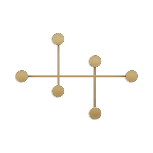 Metalowy wieszak ścienny w kolorze złota Dama-A – Kalune Design