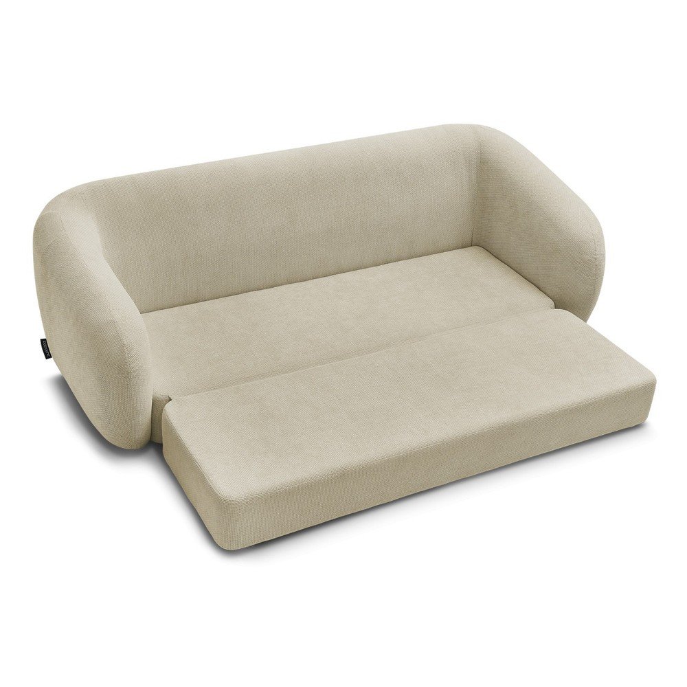 Szarobrązowa rozkładana sofa z tkaniny szenilowej 228 cm Neyo – Bobochic Paris (zdjęcie 8)