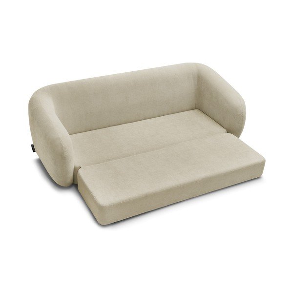 Szarobrązowa rozkładana sofa z tkaniny szenilowej 228 cm Neyo – Bobochic Paris-image-3