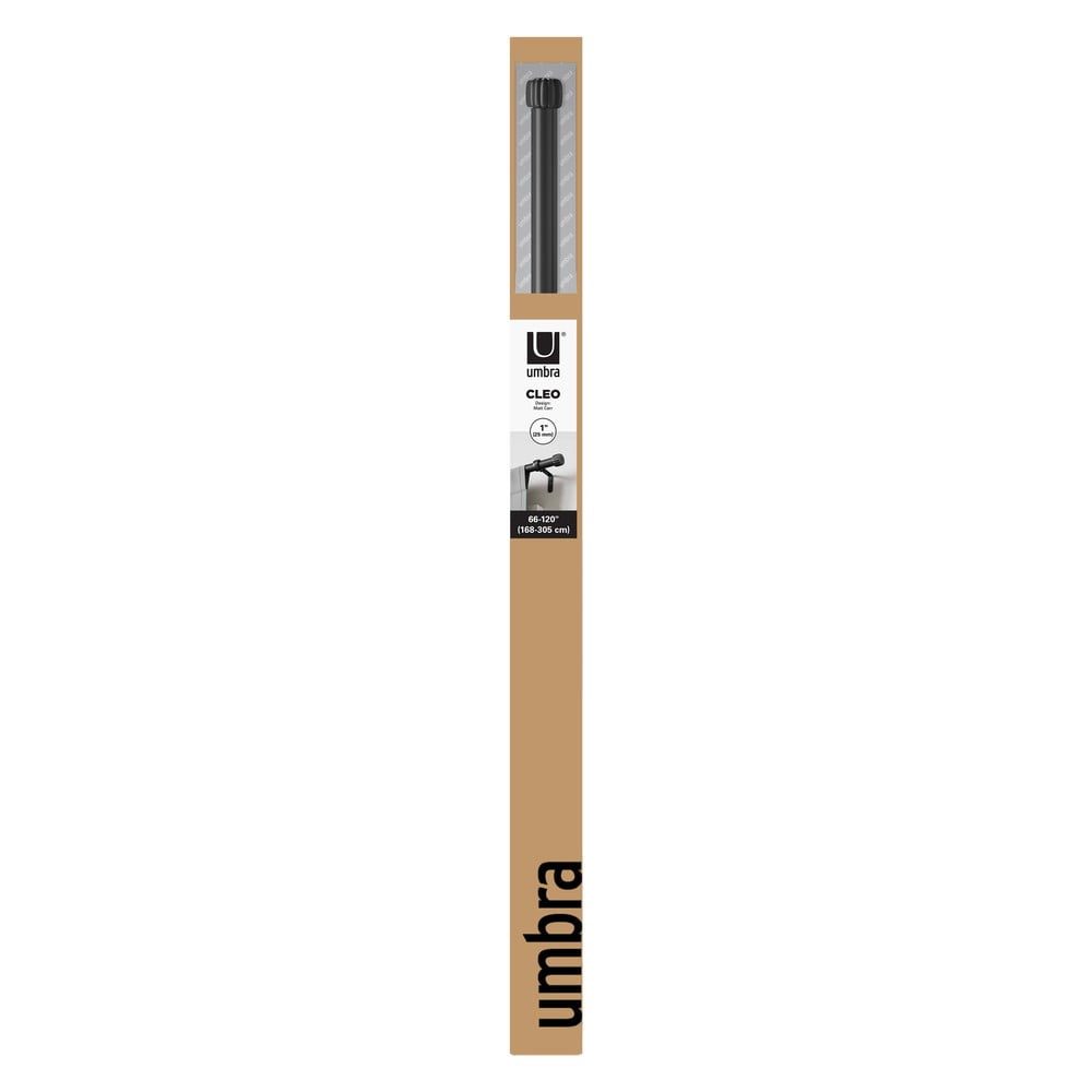 Stalowy regulowany karnisz w kolorze matowej czerni 168 - 305 cm Cleo – Umbra (zdjęcie 9)