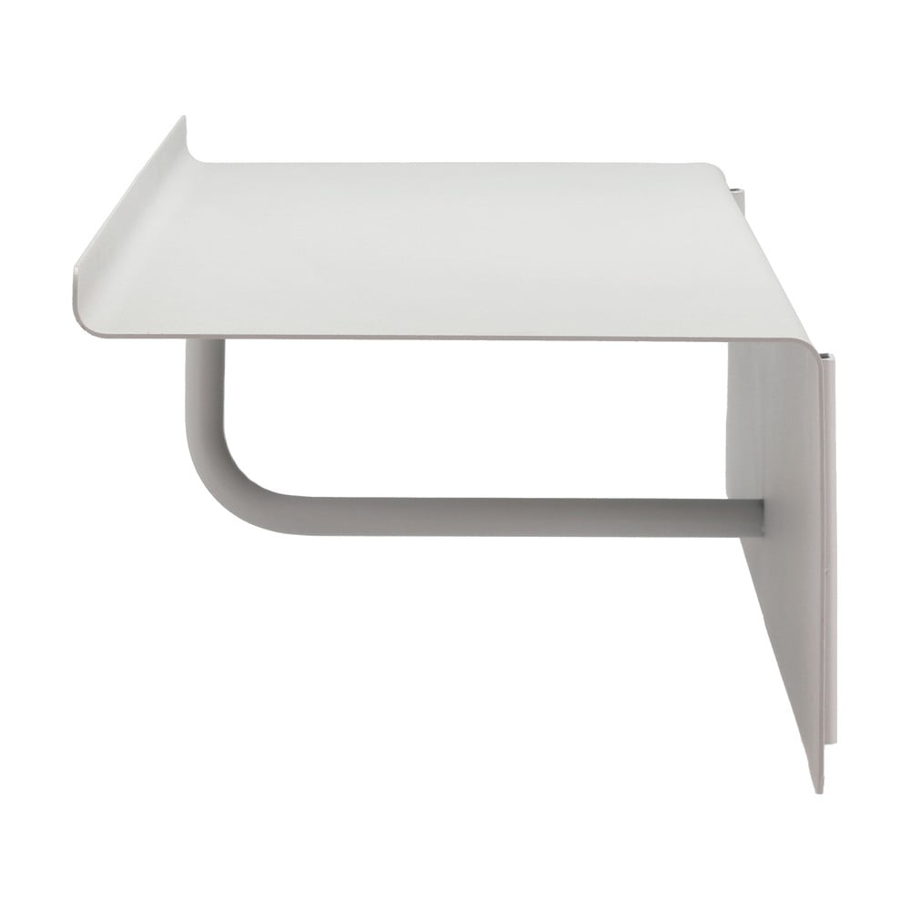 Jasnoszary stalowy wieszak ścienny z półką 21,5 cm A-Coat – Zone (zdjęcie 5)
