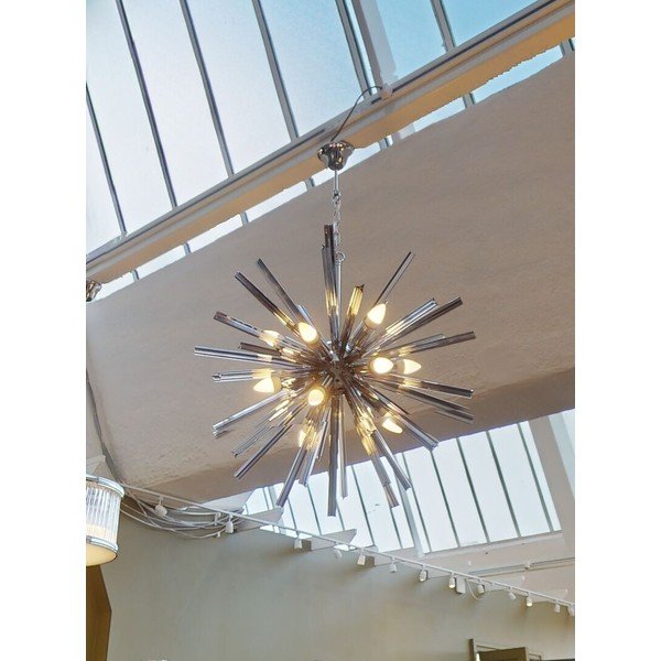 Metalowa lampa wisząca ze szklanym kloszem ø 75 cm Karlo – Premier Housewares-image-1
