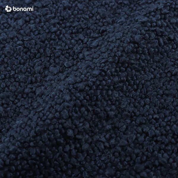 Ciemnoniebieski fotel z materiału bouclé Poppy – Micadoni -image-3