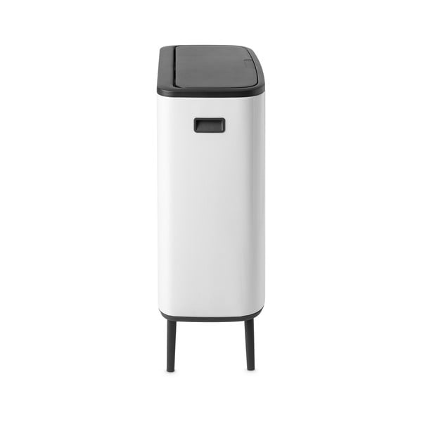 Biały stalowy kosz na śmieci otwierany na dotyk 60 l Bo Touch Bin Hi – Brabantia-image-3