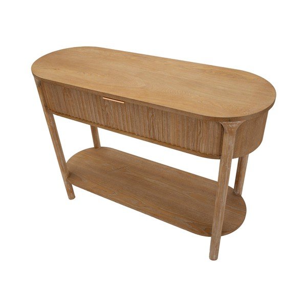 Konsola z litego drewna jodłowego w naturalnym kolorze 40x110 cm Gothenburg – Mauro Ferretti-image-3