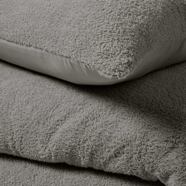 Antracytowa pościel dwuosobowa z mikropluszu 240x220 cm Helena – douceur d'intérieur-image-2