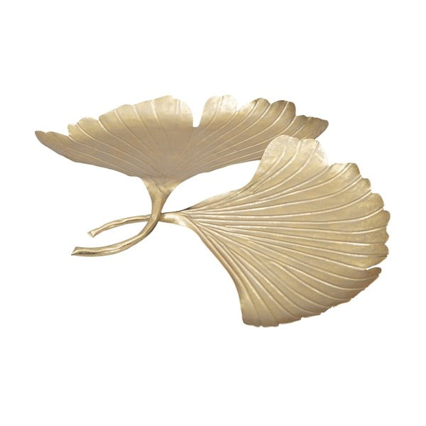 Dekoracja w złotym kolorze Mauro Ferretti Double Leaf, 40x32 cm