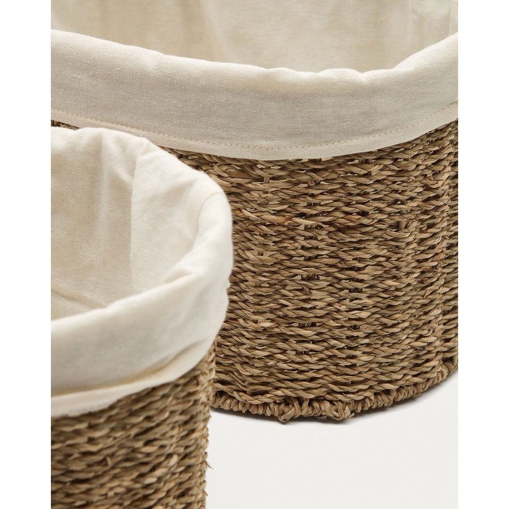 Koszyki z trawy morskiej zestaw 2 szt. 35x25x25 cm Tossa – Kave Home (zdjęcie 4)