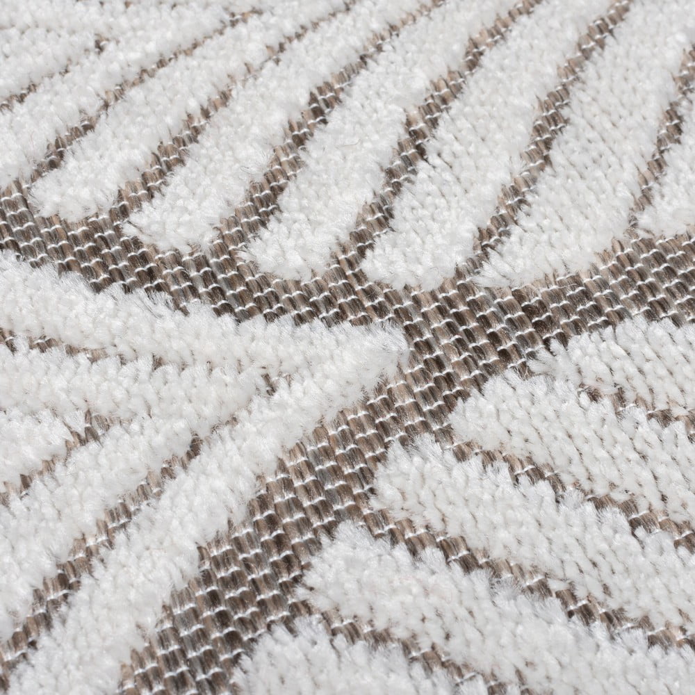 Dywan odpowiedni na zewnątrz w kolorze kości słoniowej 120x170 cm Elm Leaf – Flair Rugs (zdjęcie 4)