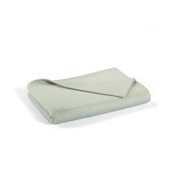 Zielona bawełniana narzuta na łóżko dwuosobowe 240x260 cm Lines – Mijolnir