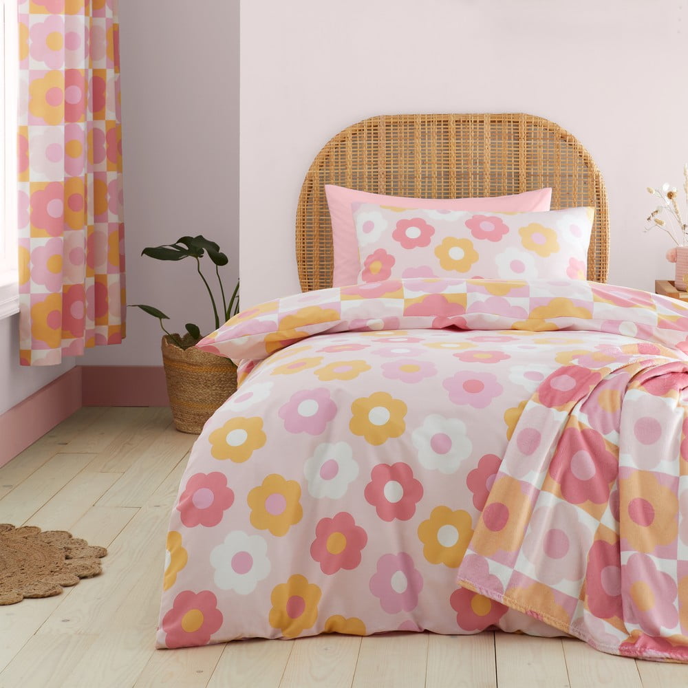 Pościel dziecięca jednoosobowa 135x200 cm Retro Daisy – Catherine Lansfield (zdjęcie 5)