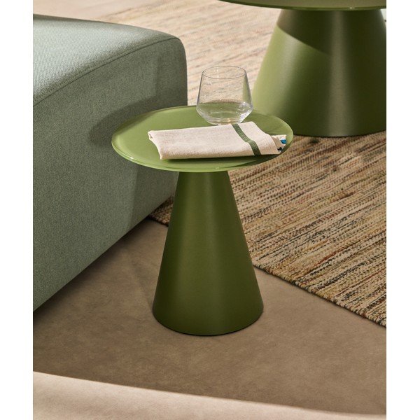 Okrągły stolik ze szklanym blatem ø 30 cm Wilshire – Kave Home-image-1