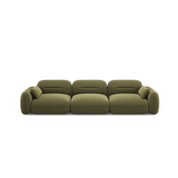 Zielona aksamitna sofa 320 cm Audrey – Interieurs 86