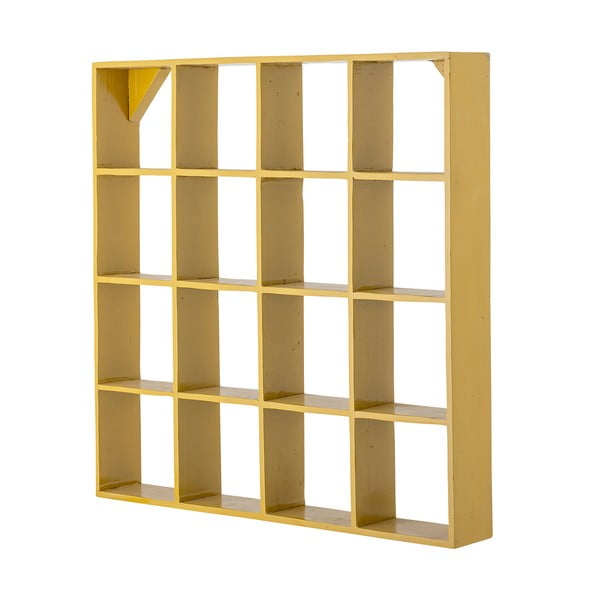 Żółta wielopoziomowa półka z drewna z recyklingu 10 cm Bekka – Bloomingville-image-2