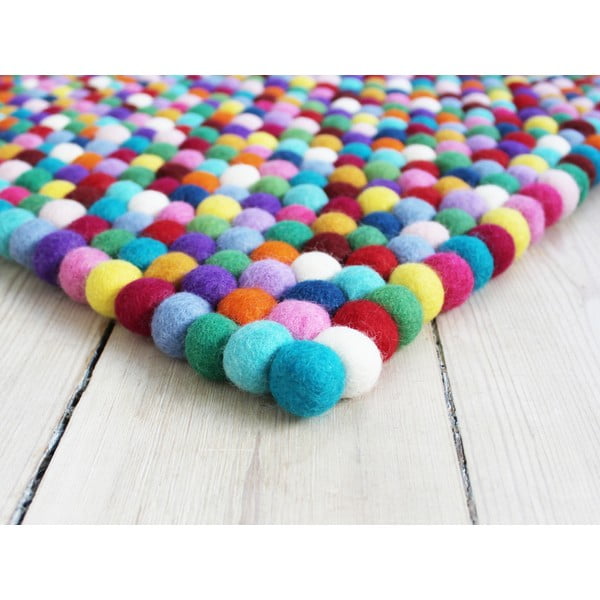 Wełniany dywan kulkowy Wooldot Ball Rugs Multi, 100x150 cm