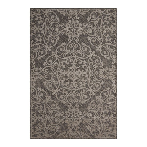 Brązowy dywan Nourison Damask Bosra, 213x152 cm