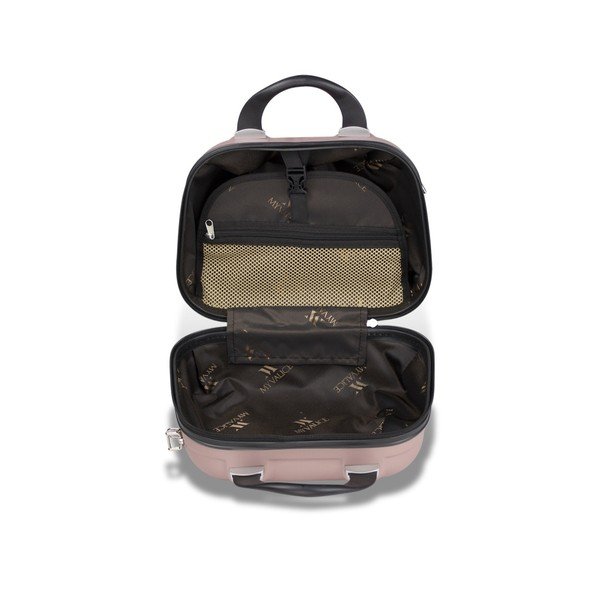 Zestaw różowej walizki na kółkach z USB i kuferka podróżnego My Valice RESSNO MU & M-image-3