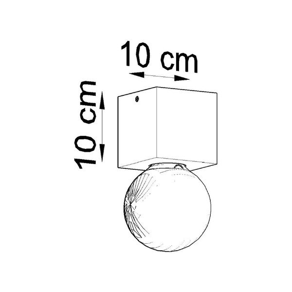 Szara lampa sufitowa 10x10 cm Gabi – Sollux-image-4