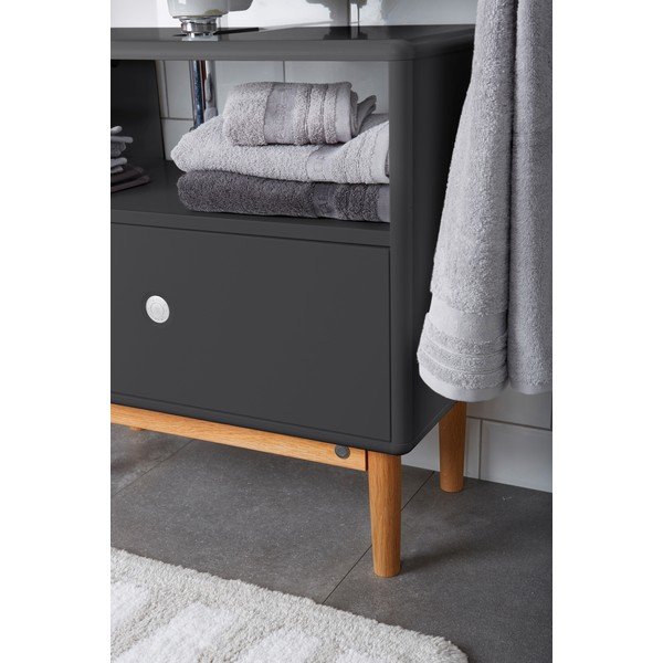 Ciemnoszara szafka pod umywalkę Tom Tailor Color Bath-image-1