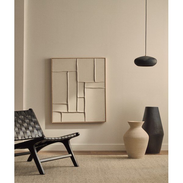 Ręcznie malowany/3D obraz z ramą w zestawie/na płótnie 80x100 cm Klis – Kave Home-image-1
