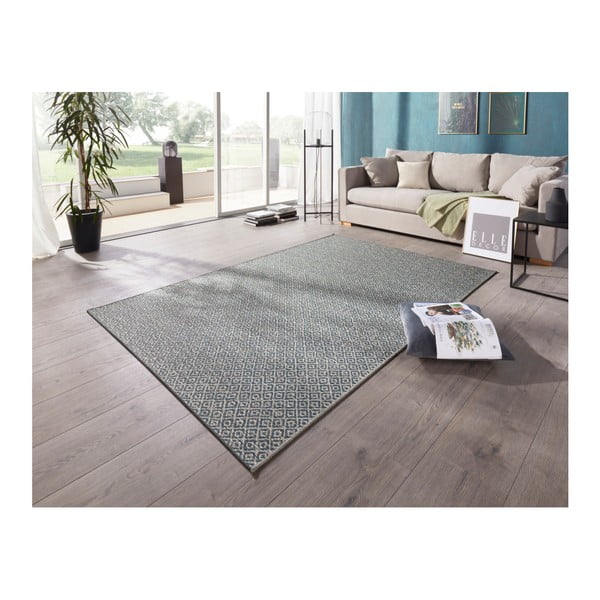 Niebieski dywan odpowiedni na zewnątrz Elle Decoration Bloom Croix, 140x200 cm-image-1