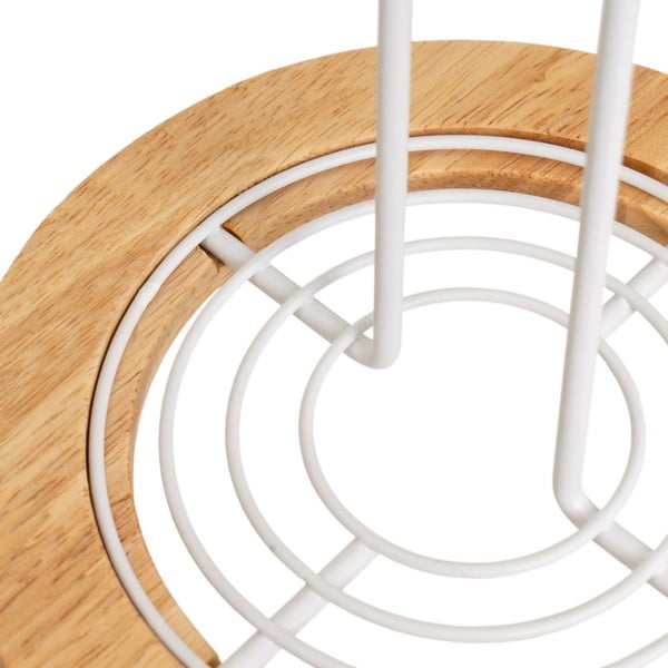 Biało-naturalny metalowy stojak na ręczniki papierowe ø 15 cm – Casa Selección-image-2