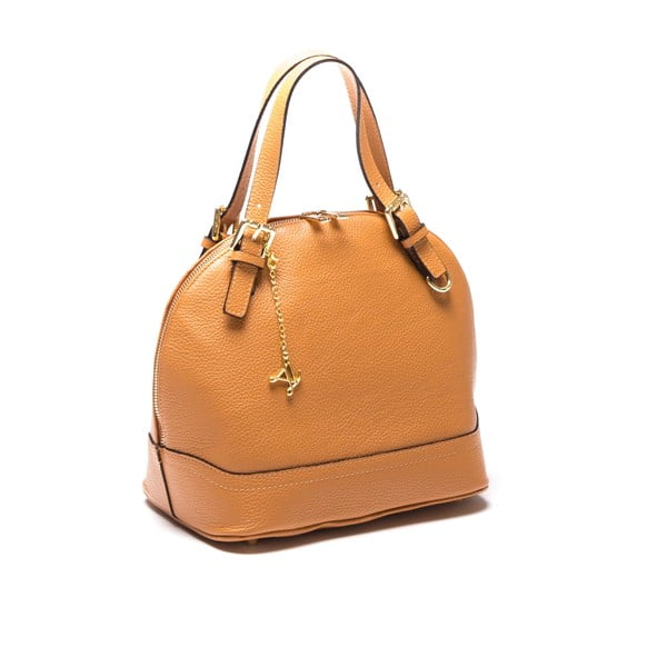 Torebka skórzana Buckle Cognac-image-1