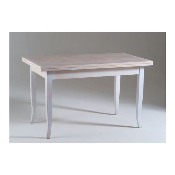 Biały stół rozkładany z drewna Castagnetti Justine, 120 x 80 cm