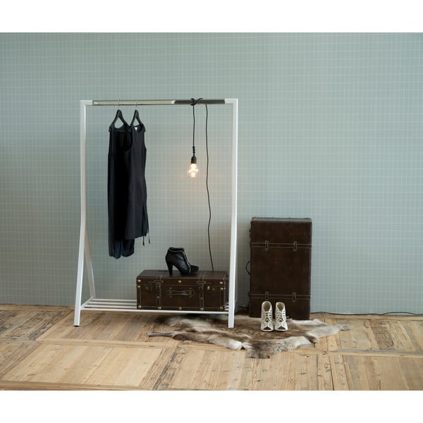 Biały metalowy wieszak na ubrania Brent – Actona-image-1