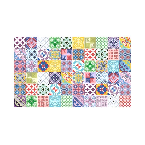Zestaw 60 naklejek Ambiance Colorful, 20x20 cm-image-3