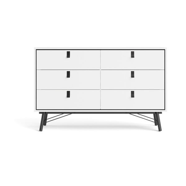 Biała komoda Tvilum Ry, 150 x 95 cm