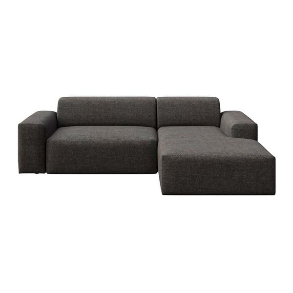 Antracytowy narożnik (prawostronny/z szezlongiem) Villet – Rodier