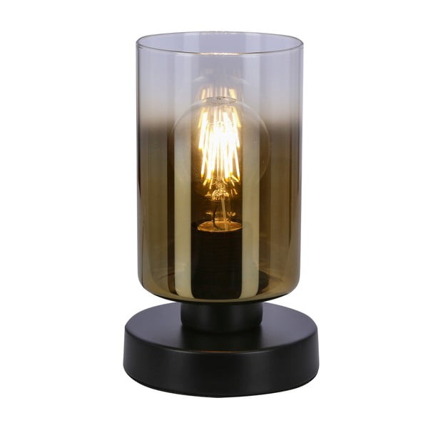 Czarna lampa stołowa ze szklanym kloszem (wys. 20 cm) Aspra – Candellux Lighting-image-2