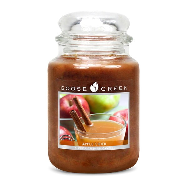 Świeczka zapachowa w szklanym pojemniku Goose Creek Cydr jabłkowy, 150 godz. palenia