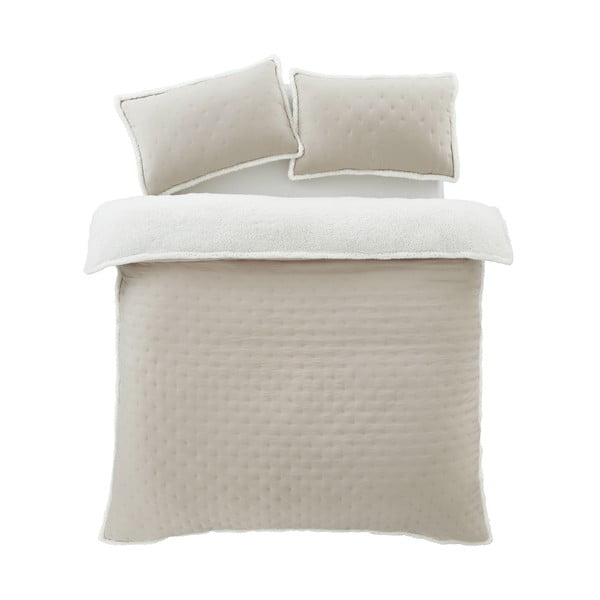 Kremowa pościel jednoosobowa z materiału sherpa 135x200 cm Cosy Nori – Catherine Lansfield