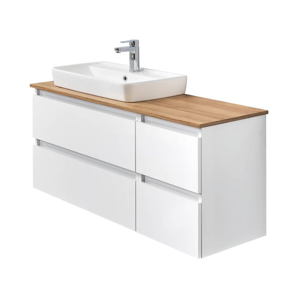 Biała wisząca szafka pod umywalkę bez baterii 110x53 cm Set 360 – Pelipal-image-2