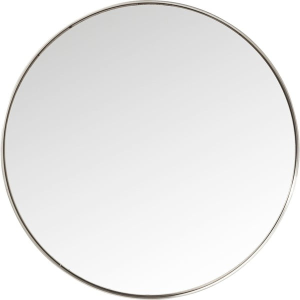 Lustro okrągłe w ramie w srebrnej barwie Kare Design Round Curve, ⌀ 100 cm