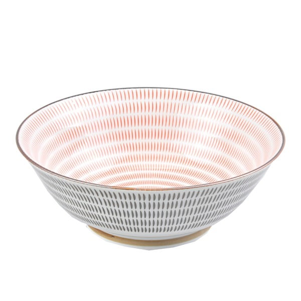 Porcelanowa miska Pink Stripes, 19 cm