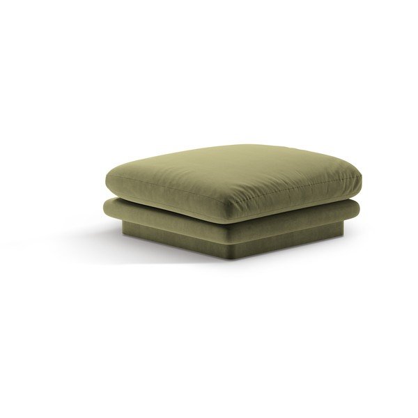 Jasnozielony aksamitny podnóżek Torino – Micadoni 