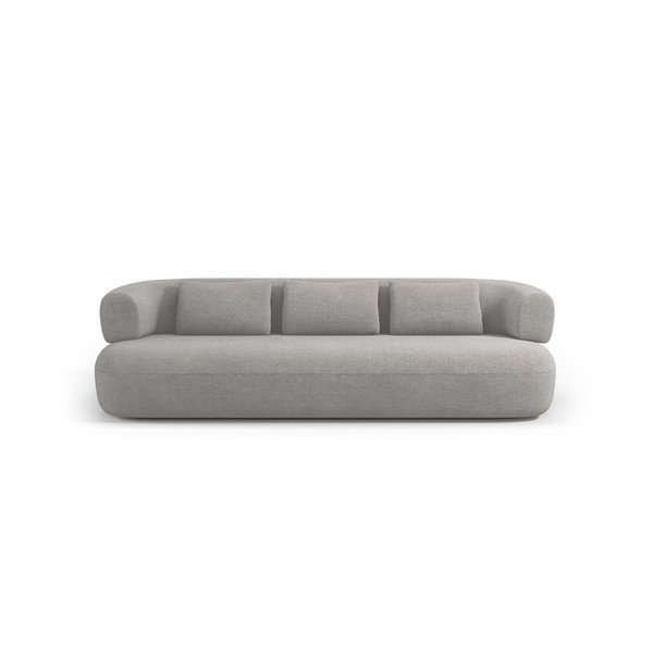 Jasnoszara sofa z materiału bouclé 226 cm Jenny – Micadoni -image-2