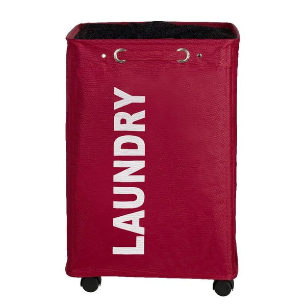 Czerwony kosz na pranie Wenko Quadro, 79,2 l-image-2