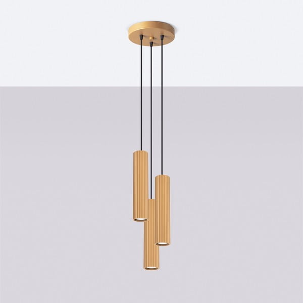 Lampa wisząca w kolorze złota ø 19,5 cm Gleam – Sollux-image-3