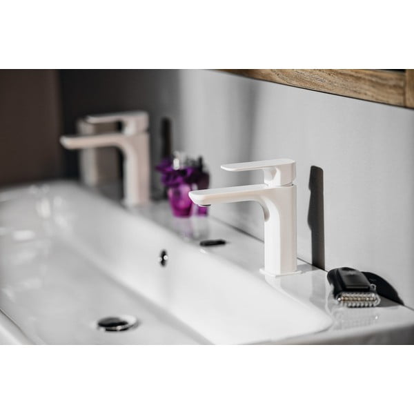 Biała bateria umywalkowa stojąca Spy – Sapho-image-1