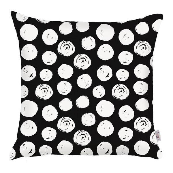 Czarno-biała poszewka na poduszkę Mike & Co. NEW YORK Dots, 43x43 cm
