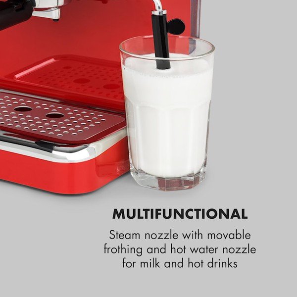 Czerwony ekspres do kawy Klarstein Espressionata Gusto-image-4