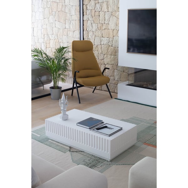 Biały stolik z 2 szufladami Teulat Doric-image-1