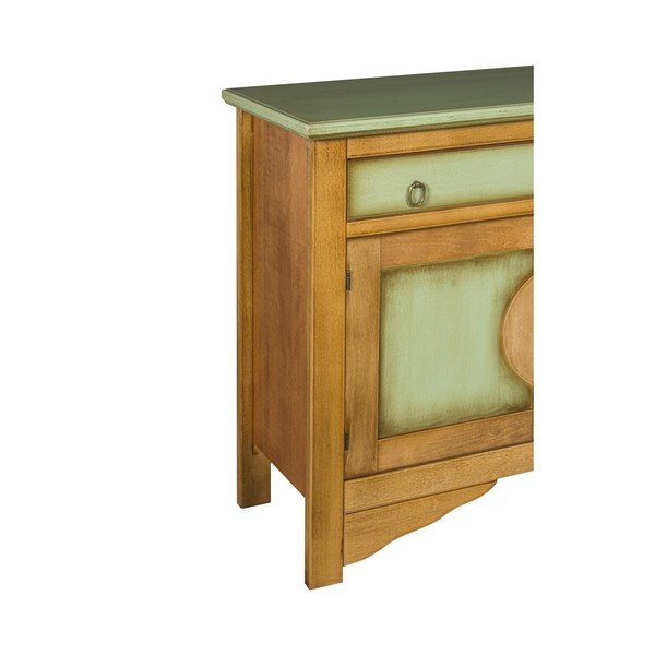 Zielono-brązowa komoda Evergreen House Credenza-image-3