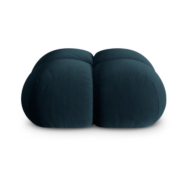 Ciemnoniebieski aksamitny podnóżek Loretto – Cosmopolitan Design